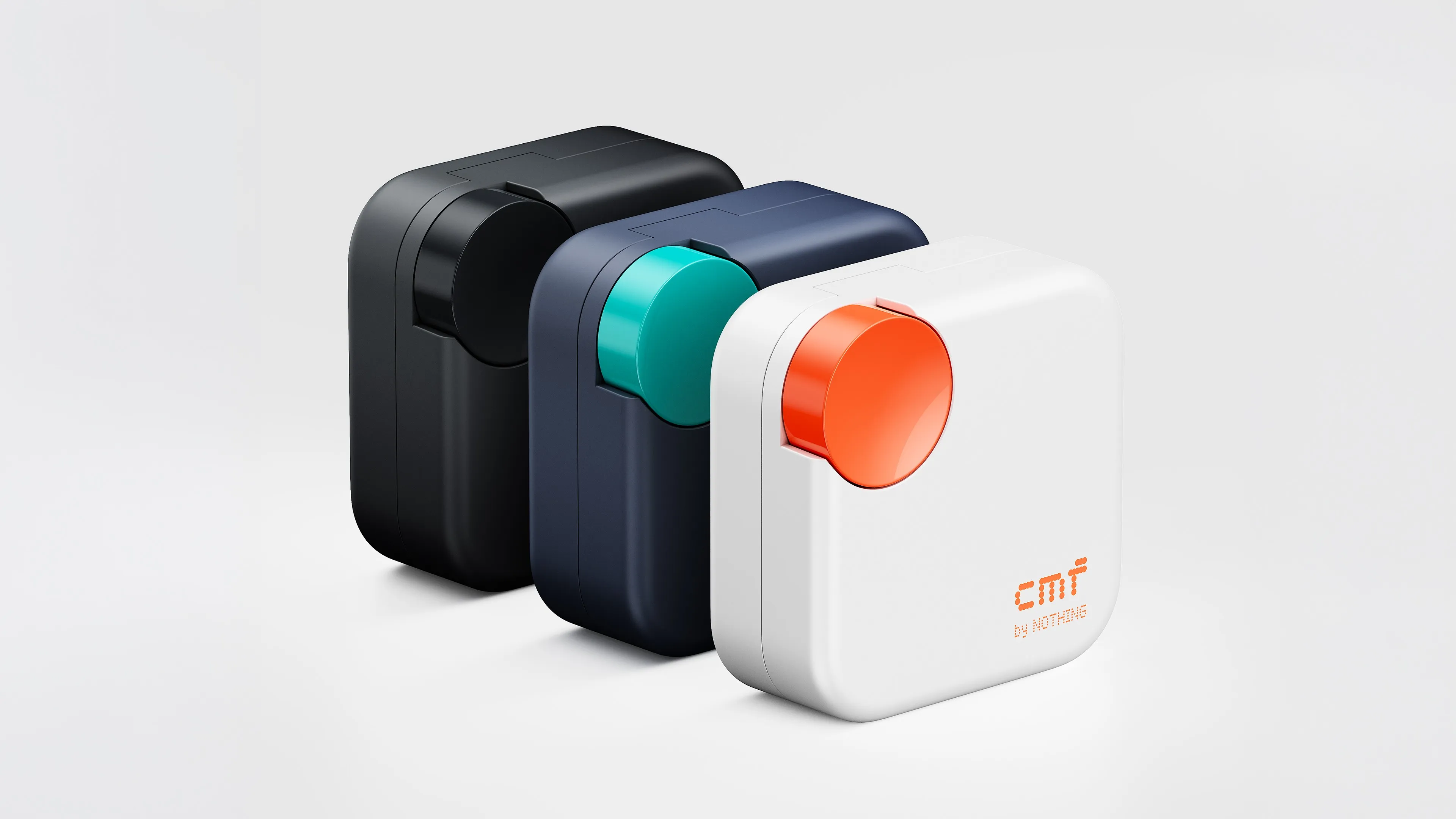 CMF Buds Neo in Black, Dark Blue, and White