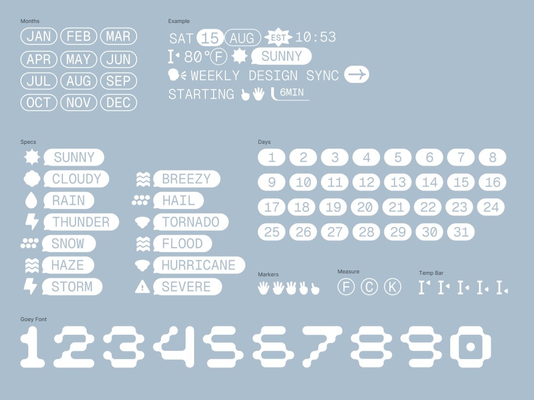 Nothing OS 5.0 clock assets